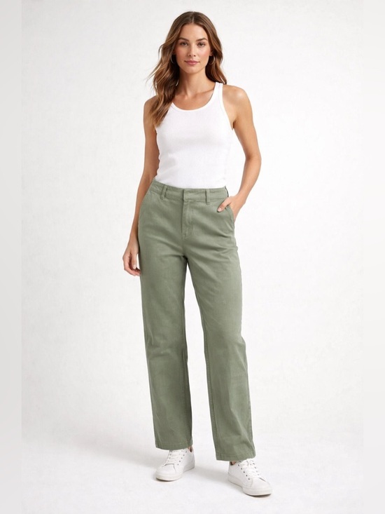 a new day Pants - High-Rise Straight Leg Pants in Sage Green